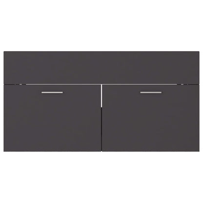 Mobile Sottolavabo Grigio 90x38,5x46 cm in Truciolato - homemem39