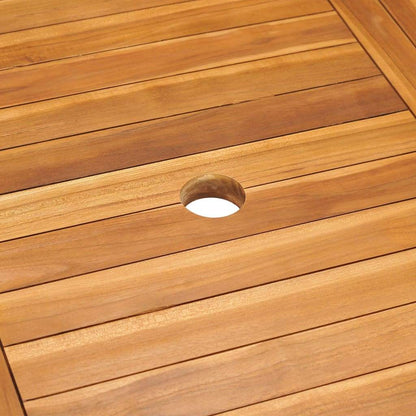 Set da Pranzo da Giardino 7 pz con Cuscini Grigi Legno di Teak - homemem39