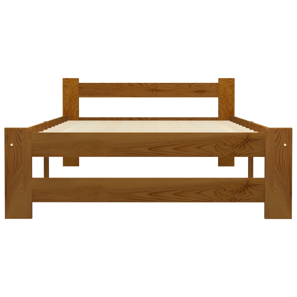 Giroletto Marrone Miele in Legno Massello di Pino 100x200 cm - homemem39