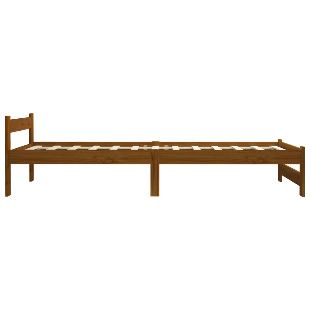 Giroletto Marrone Miele in Legno Massello di Pino 100x200 cm - homemem39