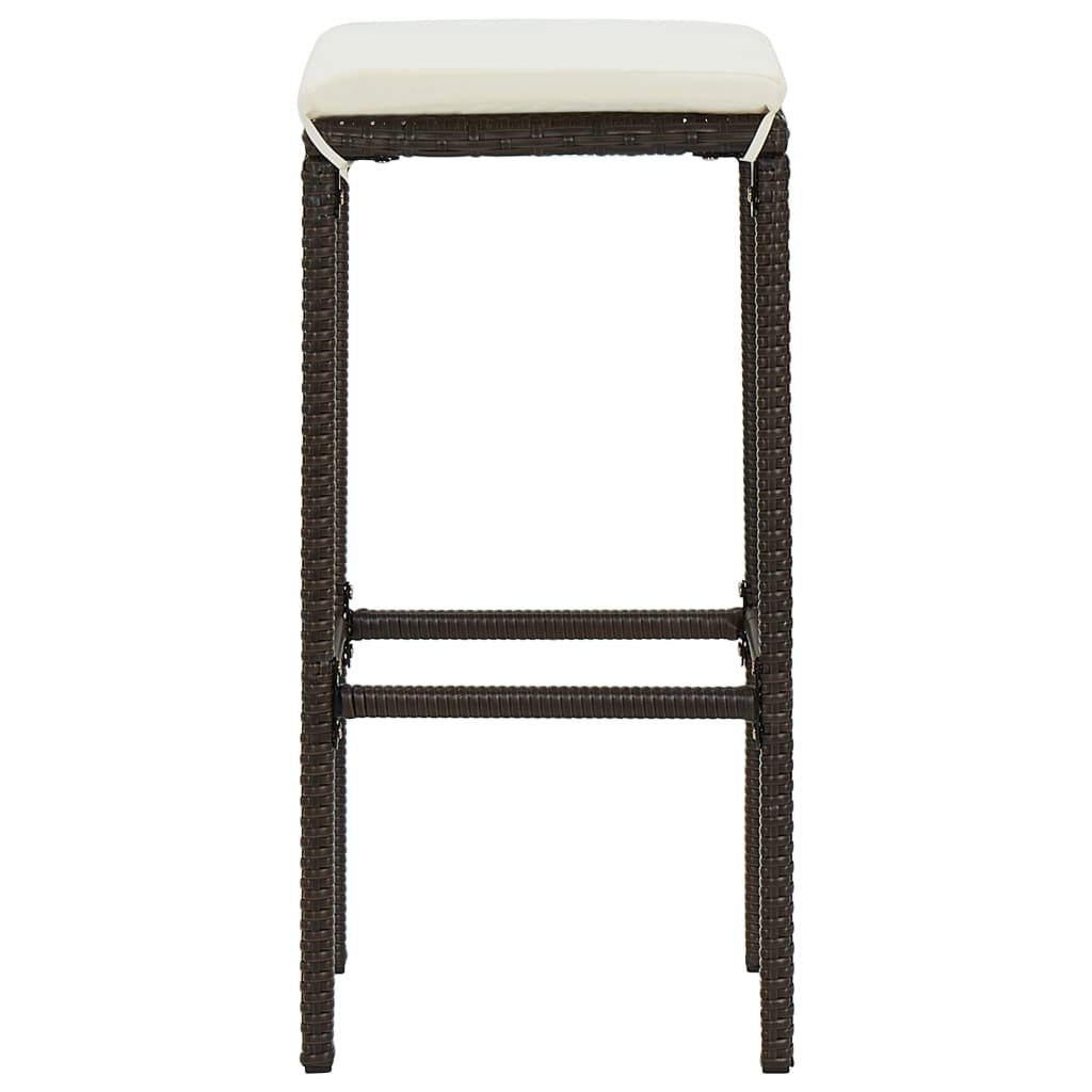 Set da Bar da Giardino 16 pz con Cuscini in Polyrattan Marrone - homemem39