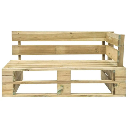 Divano a 2 Posti su Pallet con Cuscini in Pino Impregnato Verde - homemem39