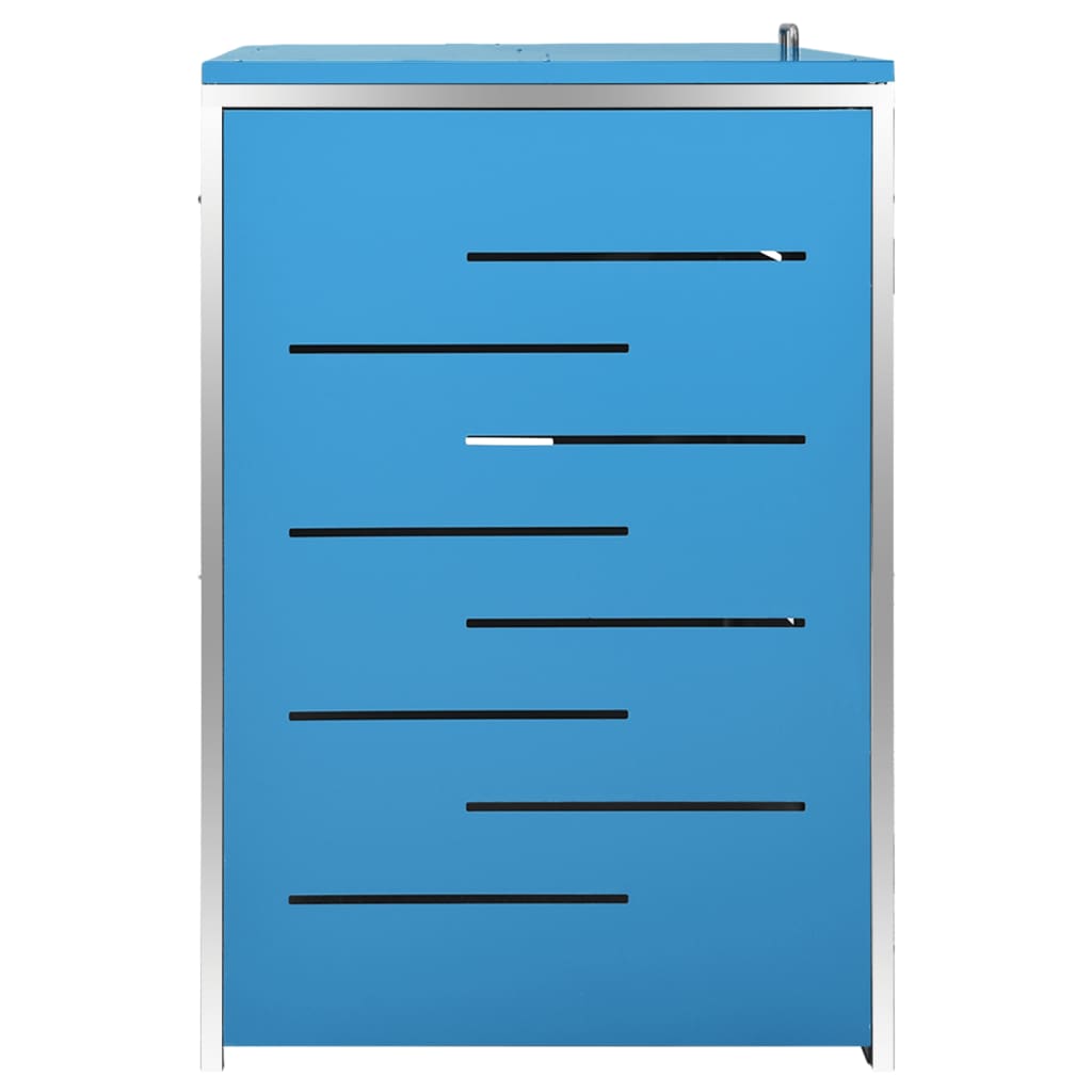 Copri Bidoni Pattume Quadruplo 276,5x77,5x115,5cm Acciaio Inox - homemem39