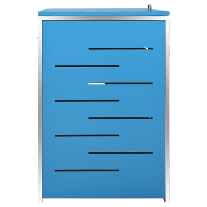 Copri Bidoni Pattume Quadruplo 276,5x77,5x115,5cm Acciaio Inox - homemem39