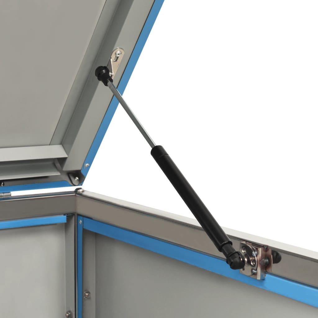 Copri Bidoni Pattume Quadruplo 276,5x77,5x115,5cm Acciaio Inox - homemem39