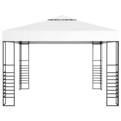 Gazebo da Giardino con Luci a Stringa LED 3x3 m Bianco - homemem39
