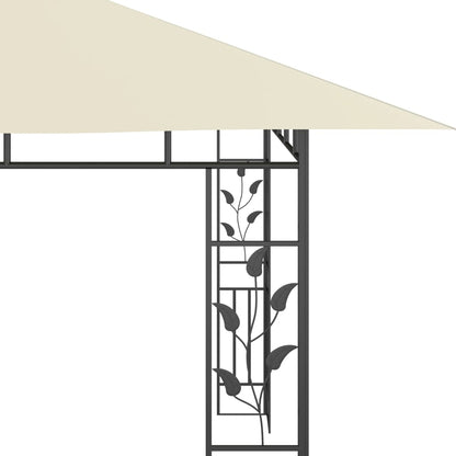 Gazebo con Zanzariera e Luci LED 4x3x2,73 m Crema - homemem39