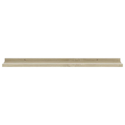 Mensole da Parete 4 pz Bianche e Rovere Sonoma 80x9x3 cm - homemem39