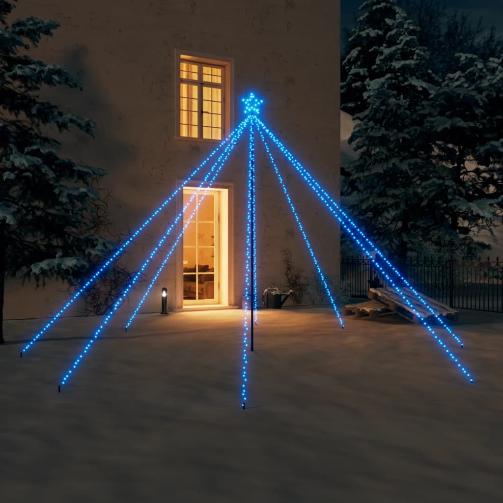 Luci per Albero Natale Interni Esterni 576 LED Blu 3,6 m - homemem39