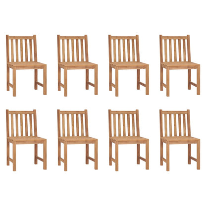 Sedie da Giardino con Cuscini 8 pz in Legno Massello di Teak - homemem39