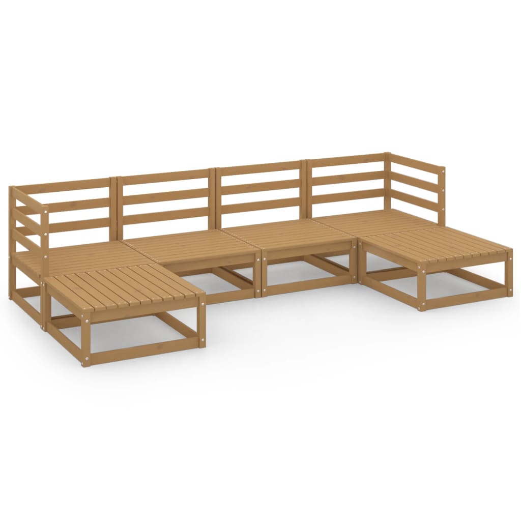 Set Divani da Giardino 6 pz in Legno Massello di Pino - homemem39