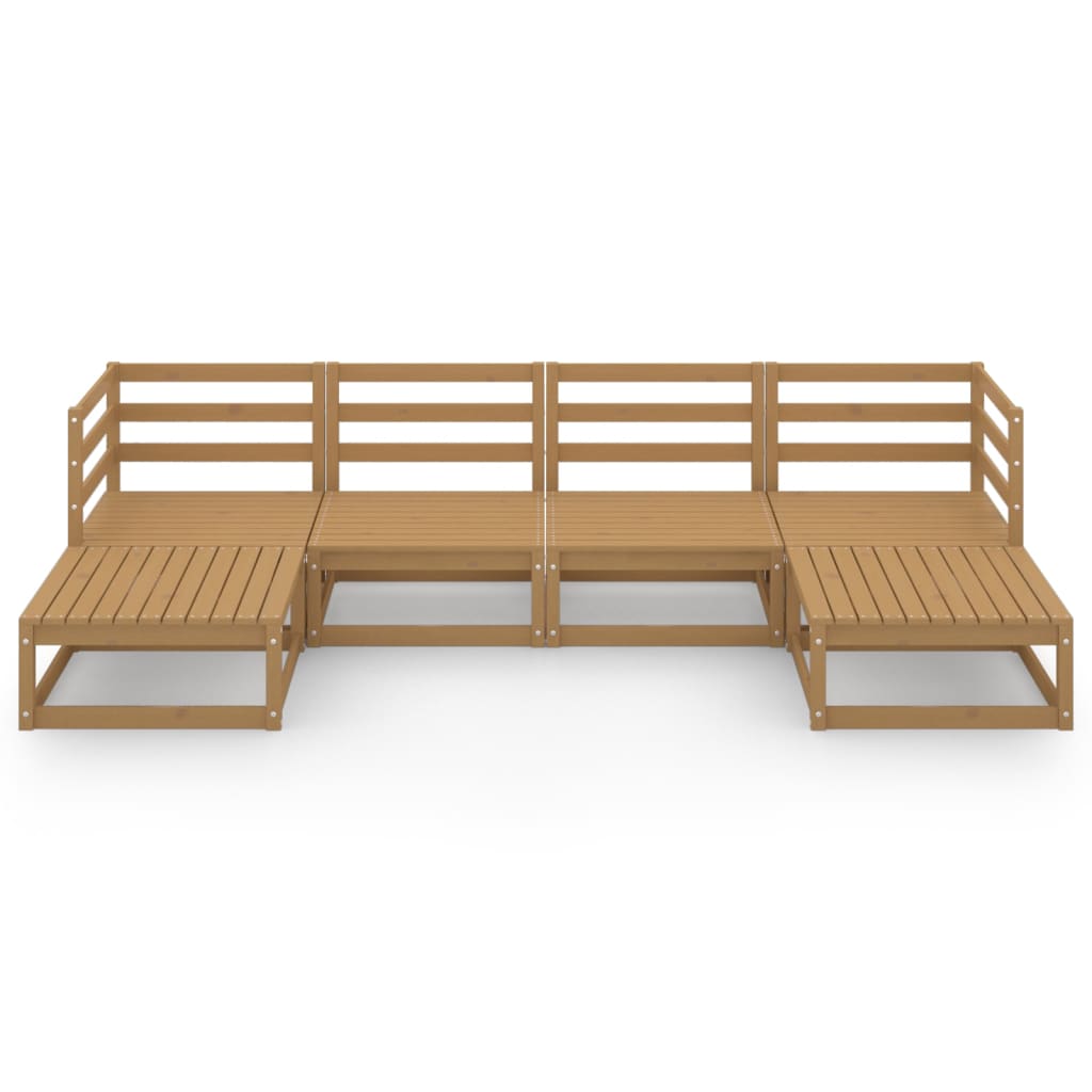 Set Divani da Giardino 6 pz in Legno Massello di Pino - homemem39