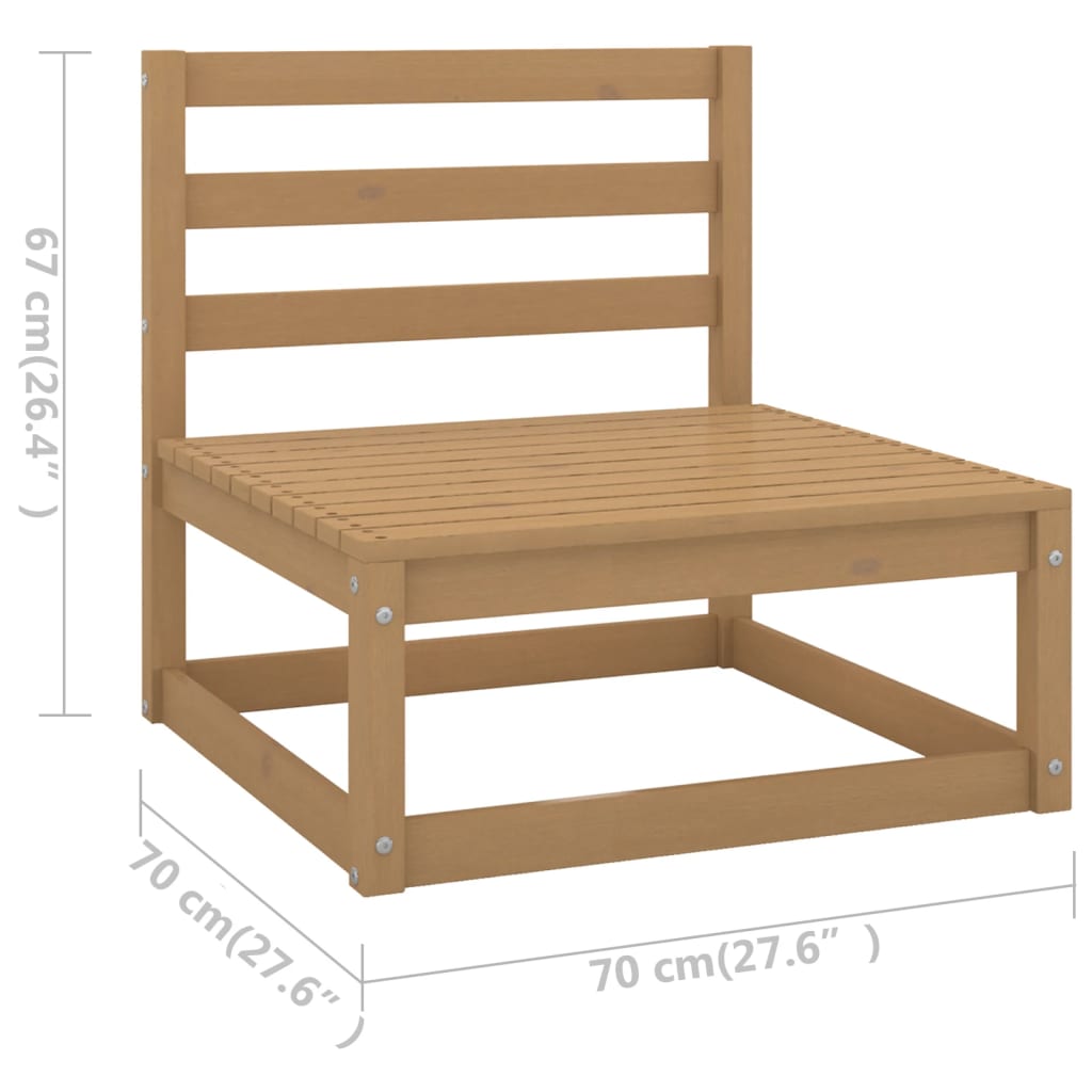 Set Divani da Giardino 6 pz in Legno Massello di Pino - homemem39