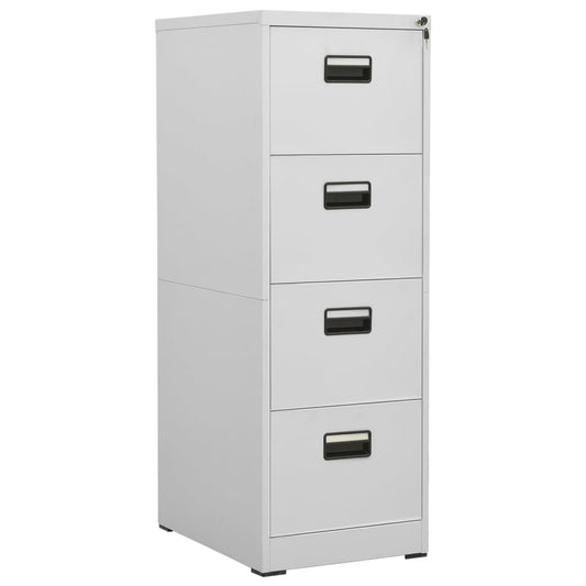 Armadio Classificatore Grigio Chiaro 46x62x133 cm in Acciaio - homemem39