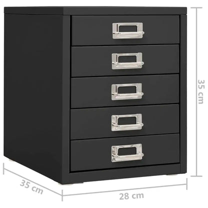 Armadio per Ufficio Antracite 28x35x35 cm in Metallo - homemem39