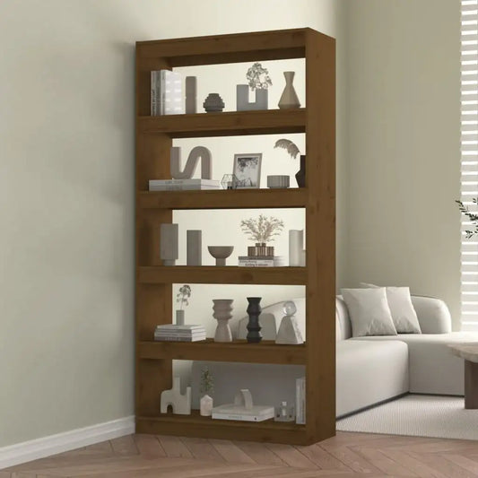 Libreria/Divisorio Miele 80x30x167,4 cm Legno Massello di Pino - homemem39