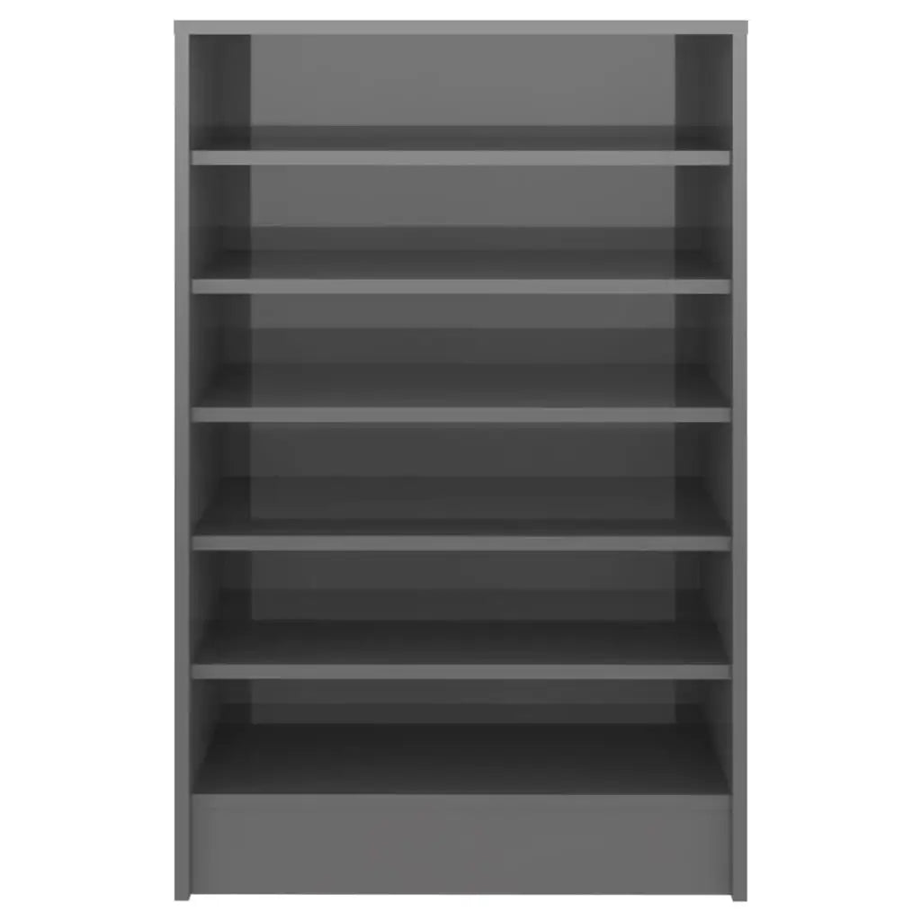 Scarpiera Grigio Lucido 60x35x92 cm in Truciolato - homemem39