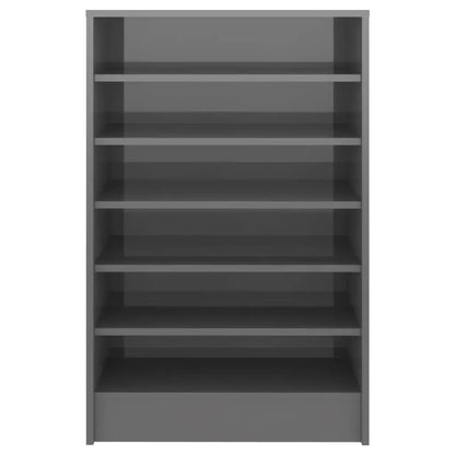Scarpiera Grigio Lucido 60x35x92 cm in Truciolato - homemem39