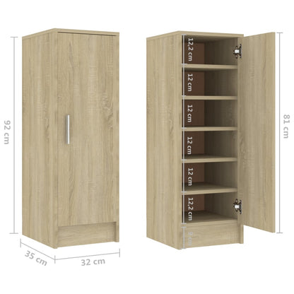 Scarpiera Rovere Sonoma 32x35x92 cm in Truciolato - homemem39