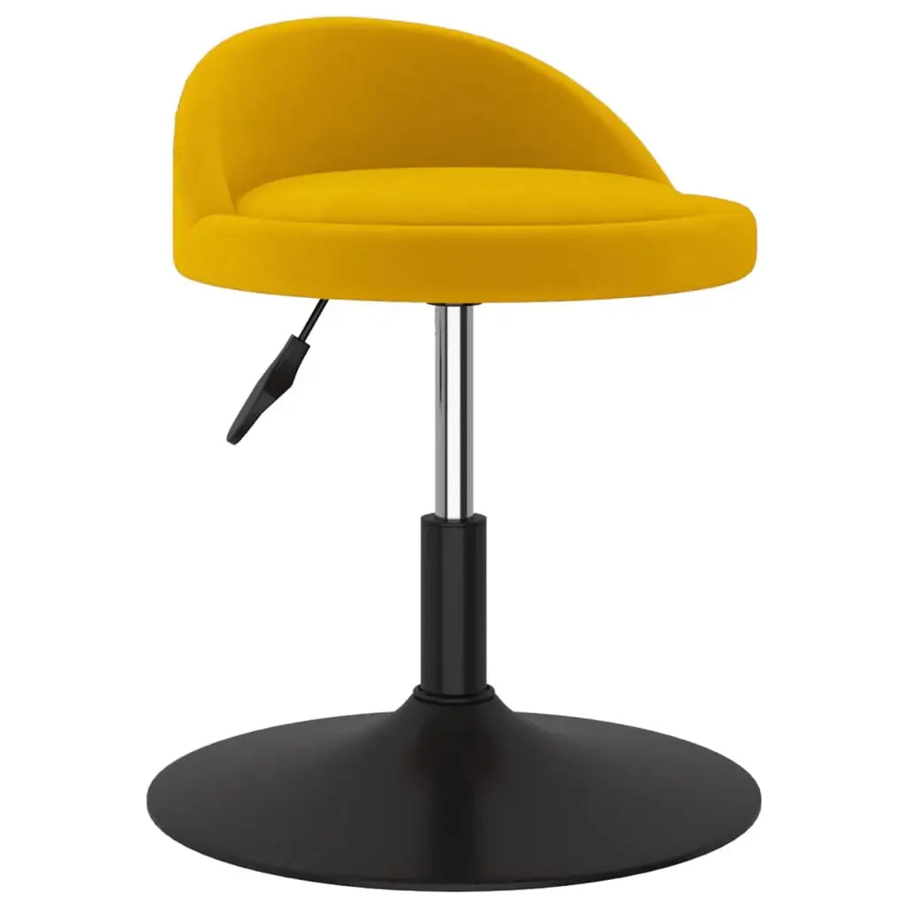 Sgabello da Bar Giallo Senape in Velluto - homemem39