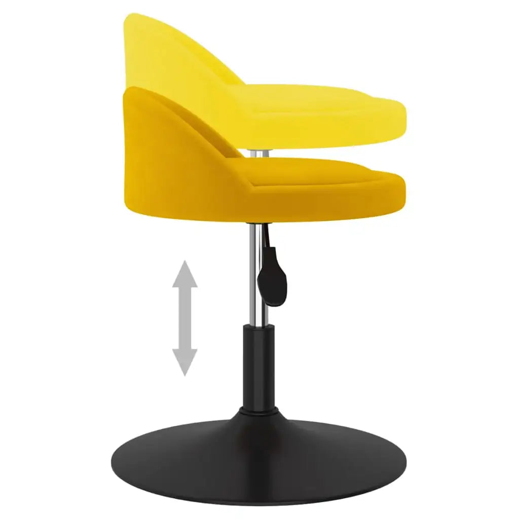Sgabello da Bar Giallo Senape in Velluto - homemem39