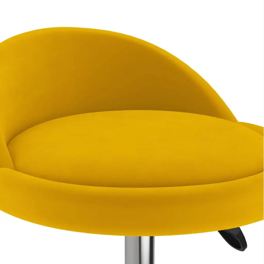 Sgabello da Bar Giallo Senape in Velluto - homemem39