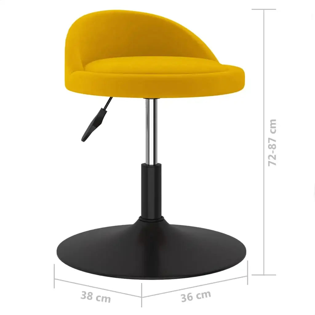 Sgabello da Bar Giallo Senape in Velluto - homemem39