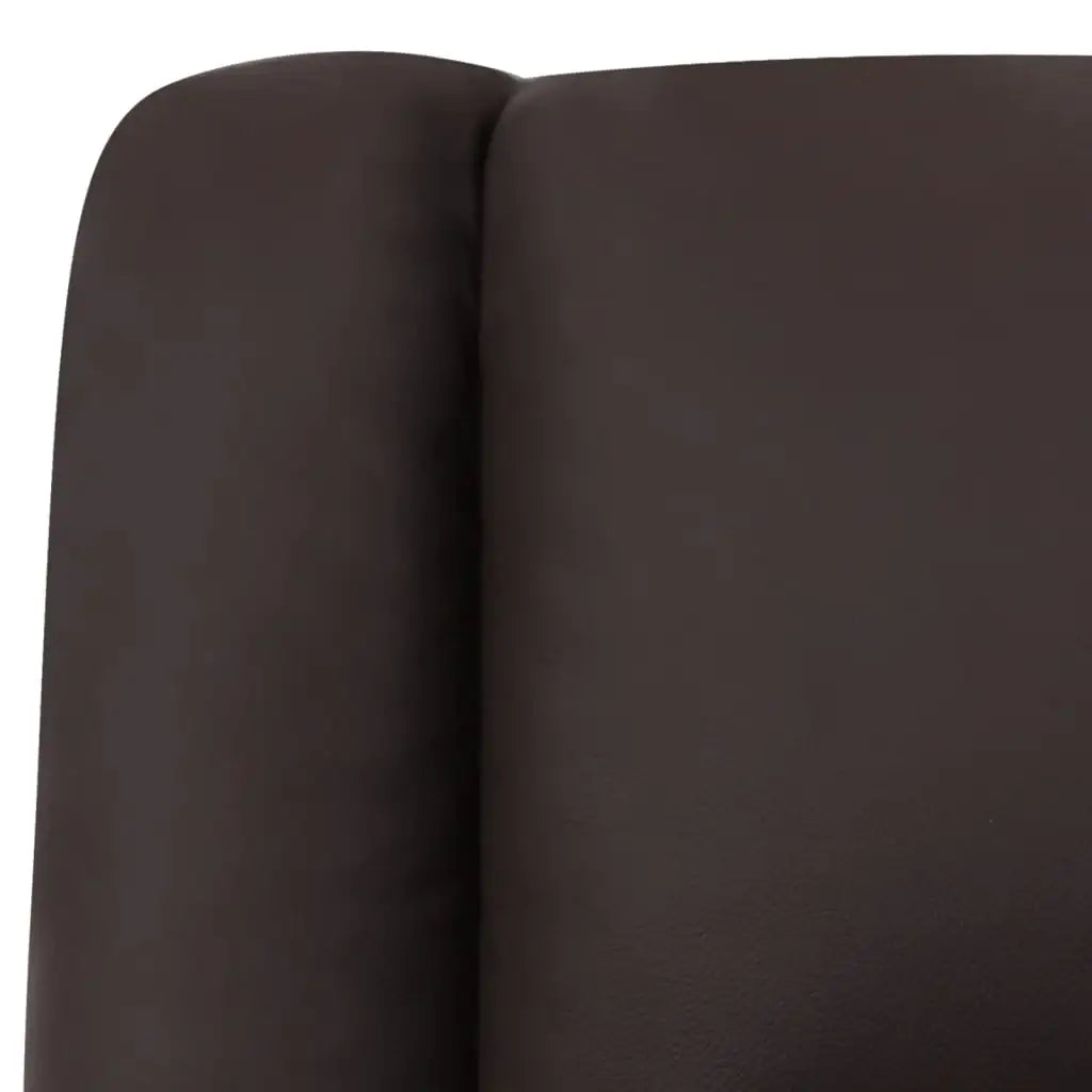 Sedia Reclinabile Elettrica Marrone in Vera Pelle - homemem39