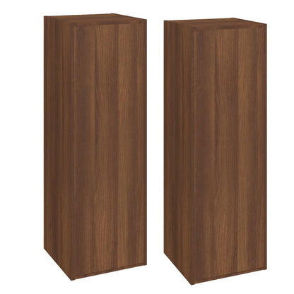 Mobili TV 2 pz Rovere Marrone 30,5x30x90cm in Legno Multistrato - homemem39