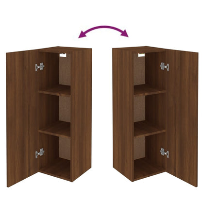 Mobili TV 2 pz Rovere Marrone 30,5x30x90cm in Legno Multistrato - homemem39