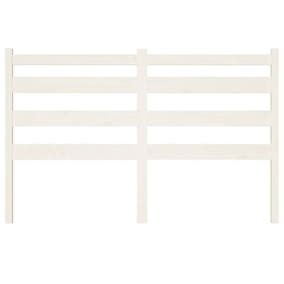 Testiera per Letto Bianca 126x4x100cm in Legno Massello di Pino - homemem39