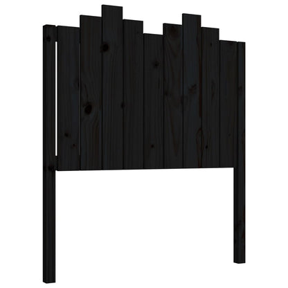 Testiera per Letto Nera 96x4x110 cm in Legno Massello di Pino - homemem39
