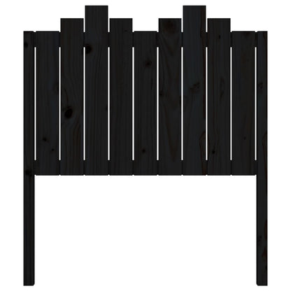 Testiera per Letto Nera 96x4x110 cm in Legno Massello di Pino - homemem39