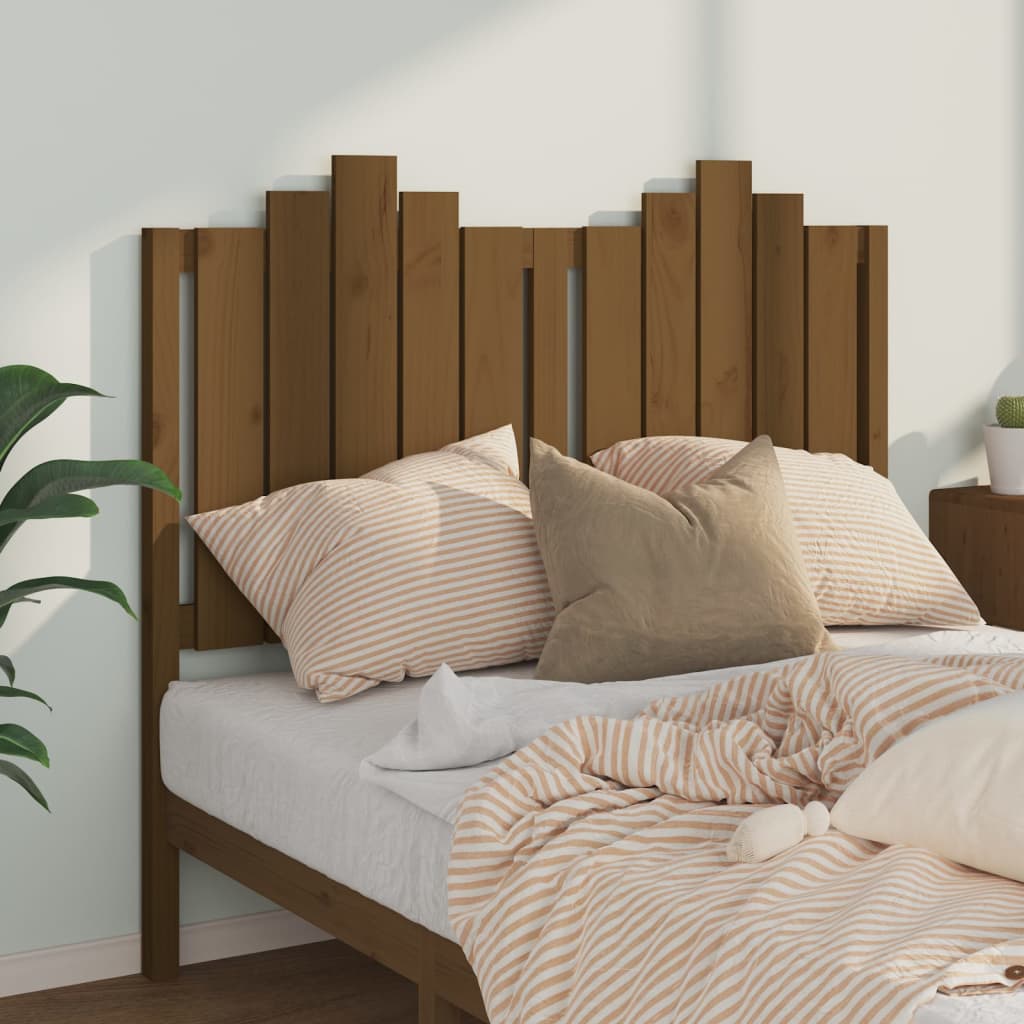 Testiera per Letto Miele 126x4x110 cm Legno Massello di Pino - homemem39
