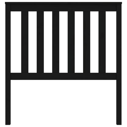 Testiera per Letto Nera 96x6x101 cm in Legno Massello di Pino - homemem39