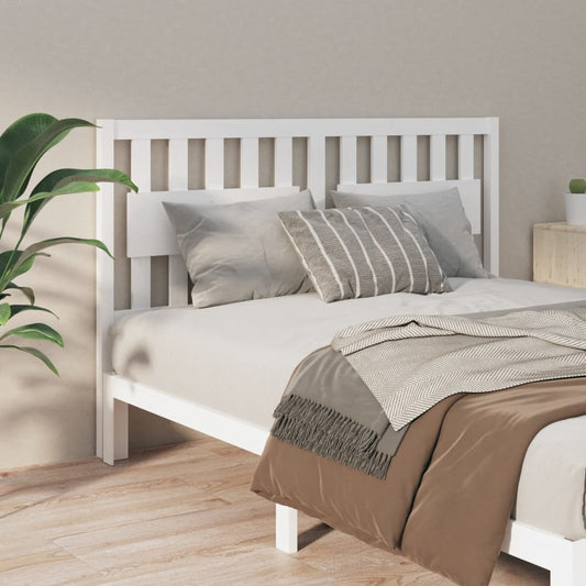 Testiera per Letto Bianca 165,5x4x100 cm Legno Massello di Pino - homemem39