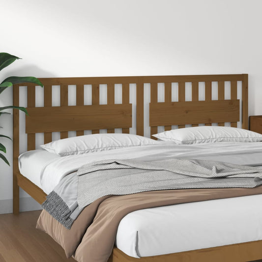Testiera per Letto Miele 205,5x4x100 cm Legno Massello di Pino - homemem39