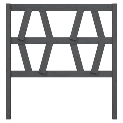Testiera per Letto Grigia 96x4x100 cm in Legno Massello di Pino - homemem39