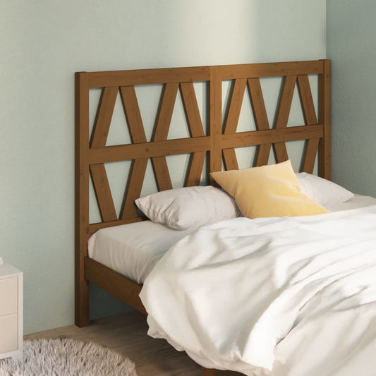 Testiera per Letto Miele 126x4x100 cm in Legno Massello di Pino - homemem39