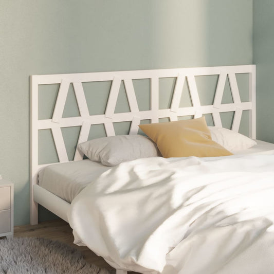 Testiera per Letto Bianca 206x4x100 cm Legno Massello di Pino - homemem39