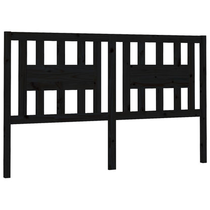 Testiera per Letto Nera 126x4x100 cm in Legno Massello di Pino - homemem39