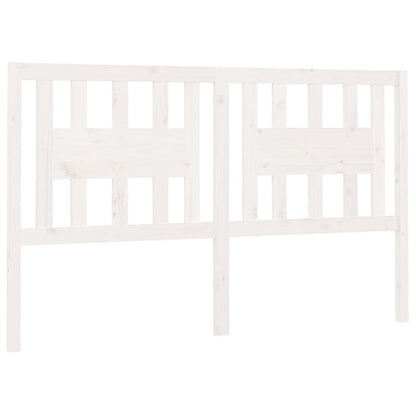 Testiera per Letto Bianca 166x4x100cm in Legno Massello di Pino - homemem39