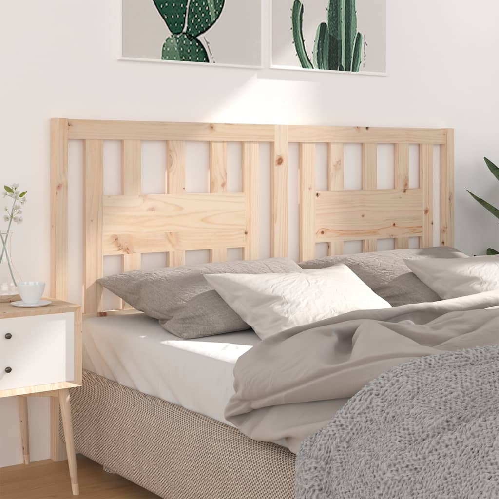 Testiera per Letto 206x4x100 cm in Legno Massello di Pino - homemem39