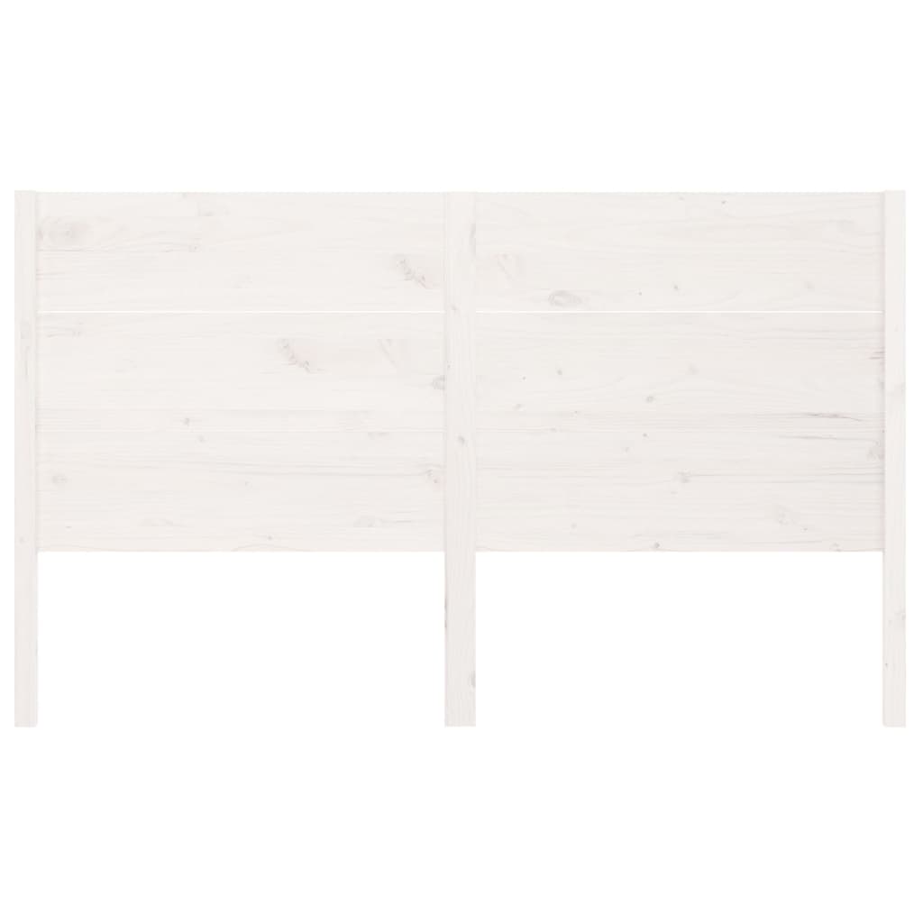 Testiera per Letto Bianca 206x4x100 cm Legno Massello di Pino - homemem39