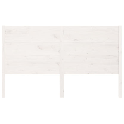 Testiera per Letto Bianca 206x4x100 cm Legno Massello di Pino - homemem39