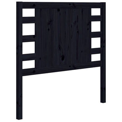 Testiera per Letto Nera 81x4x100 cm in Legno Massello di Pino - homemem39