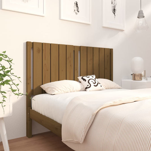 Testiera per Letto Miele 125,5x4x100 cm Legno Massello di Pino - homemem39