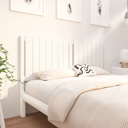Testiera per Letto Bianca 165,5x4x100 cm Legno Massello di Pino - homemem39