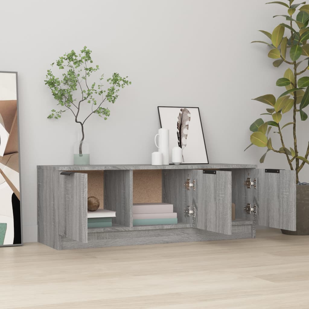 Mobile TV Grigio Sonoma 102x35x36,5 cm in Legno Multistrato - homemem39