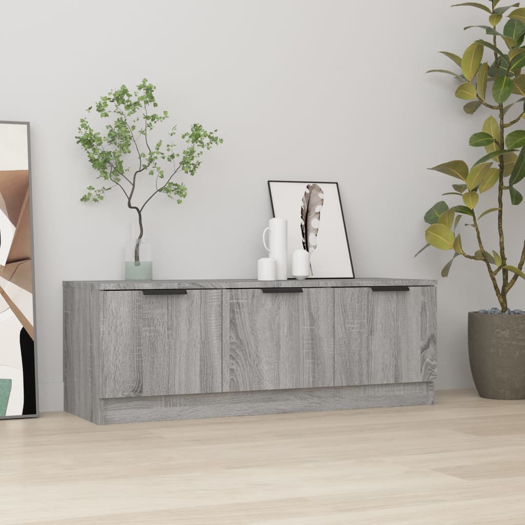 Mobile TV Grigio Sonoma 102x35x36,5 cm in Legno Multistrato - homemem39